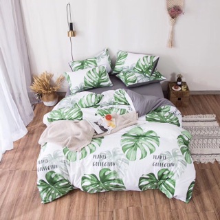 Set Chăn Ga Gối Cotton Đũi Tropical