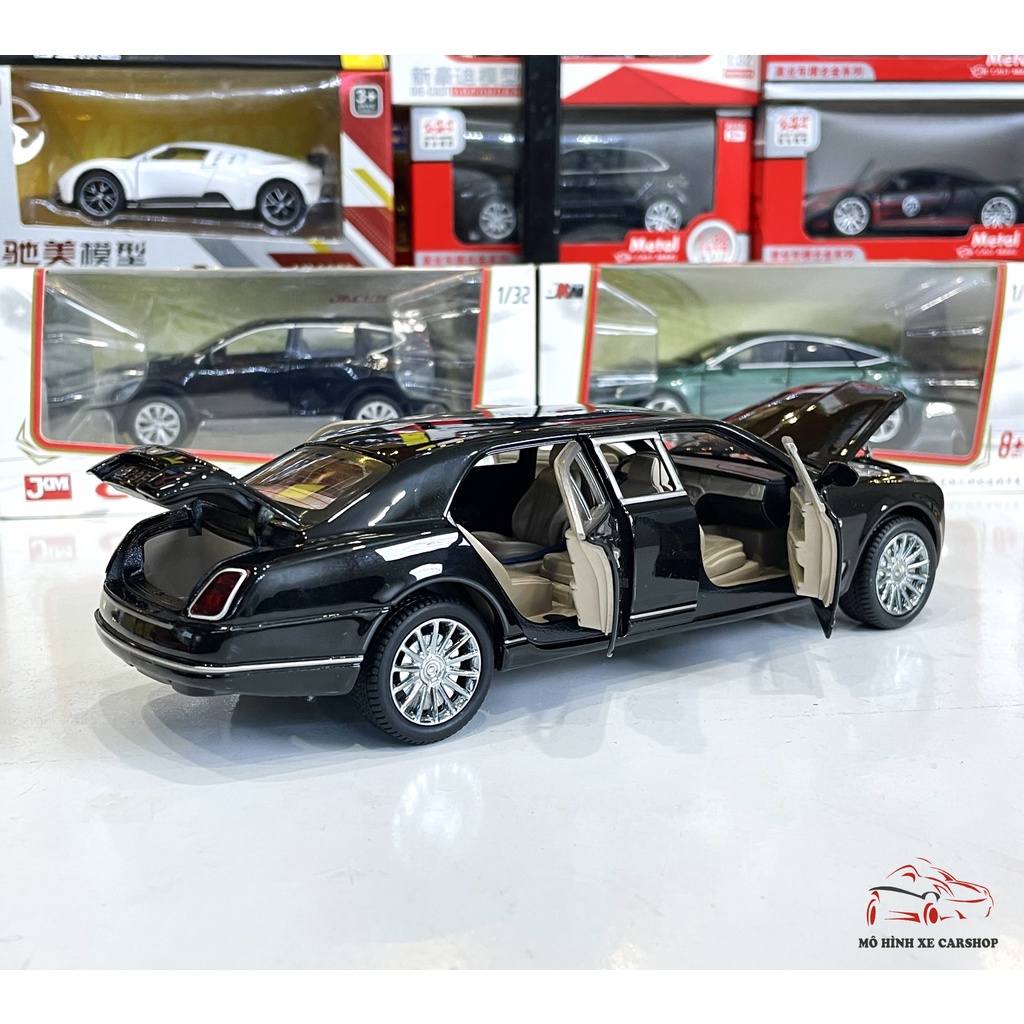 Xe mô hình hợp kim Bentley Mulsanne tỉ lệ 1:24 hãng XLG màu đen