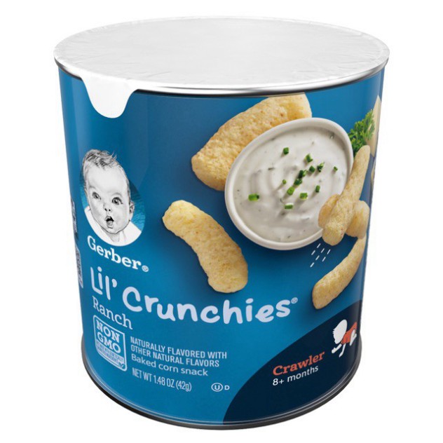 Bánh ăn dặm Gerber lil crunchies hình que 42g (cho bé 8m+) nk032