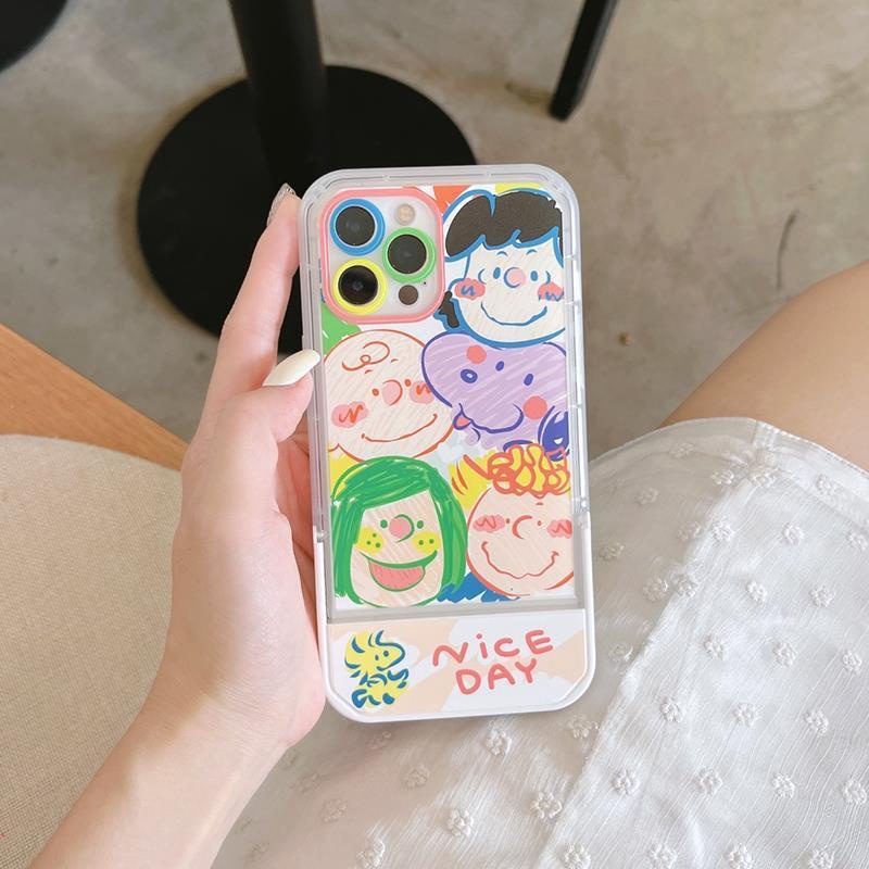 Ốp Điện Thoại Silicone Mềm Chống Rơi In Hình Tranh Sơn Dầu Có Giá Đỡ Cho IPhone11 12 13 Pro MAX X XS MAX XR 6 7 8 Plus