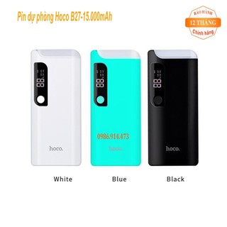 Pin dự phòng HOCO B27 15000mAh màn LCD, đèn Led chính hãng