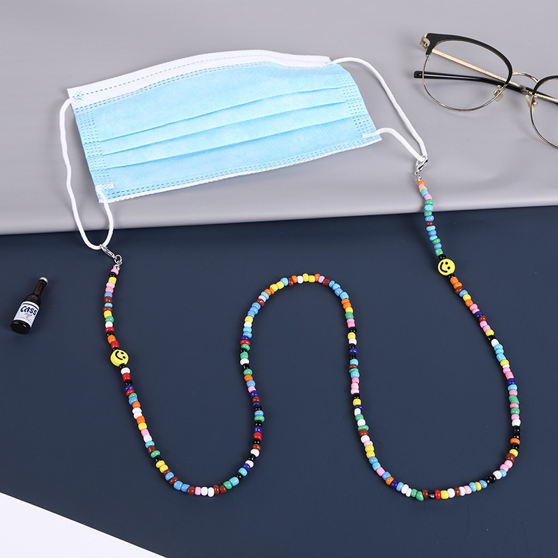 (0655) Dây Đeo Khẩu Trang Hạt Nhựa  Sắc Màu