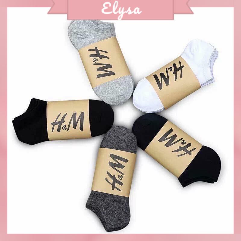 Sét 5 đôi tất cotton Cổ Ngắn Nam, Nữ kháng khuẩn HM