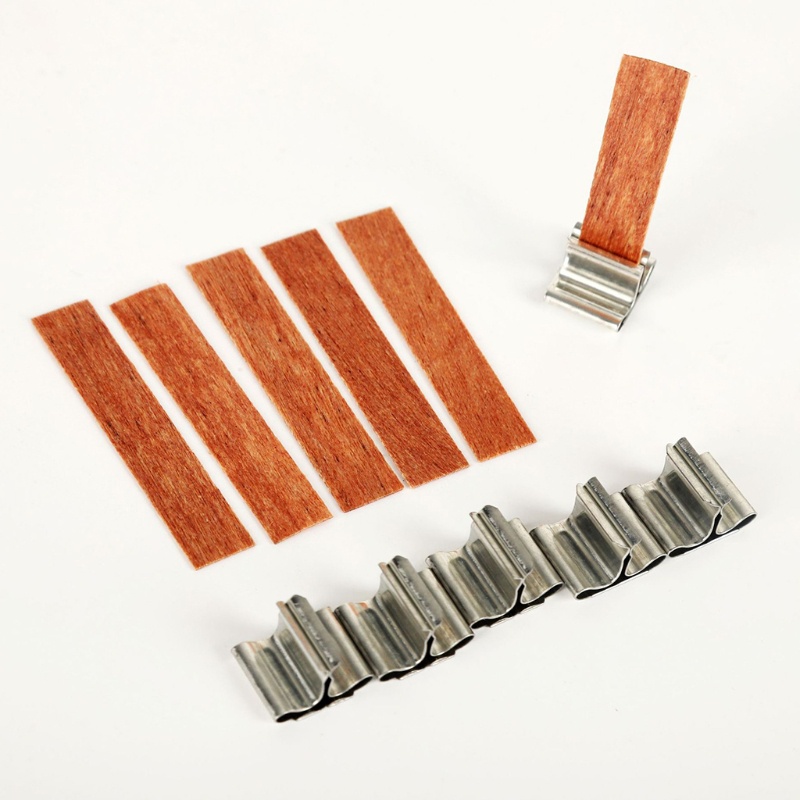 Bộ 50 Đế Kẹp Cố Định Dây Bấc Đèn Cầy Bằng Sắt Tiện Dụng DIY