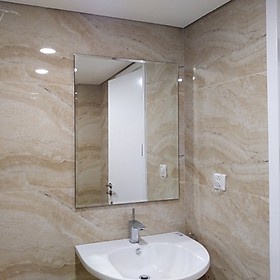 Gương dán tường treo tường bàn trang điểm makeup nhà tắm phòng wc giá rẻ kích thước 70x90 mirror hk5002