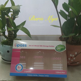 Bộ 3 bình trữ sữa 125ml UPASS (Thái Lan)