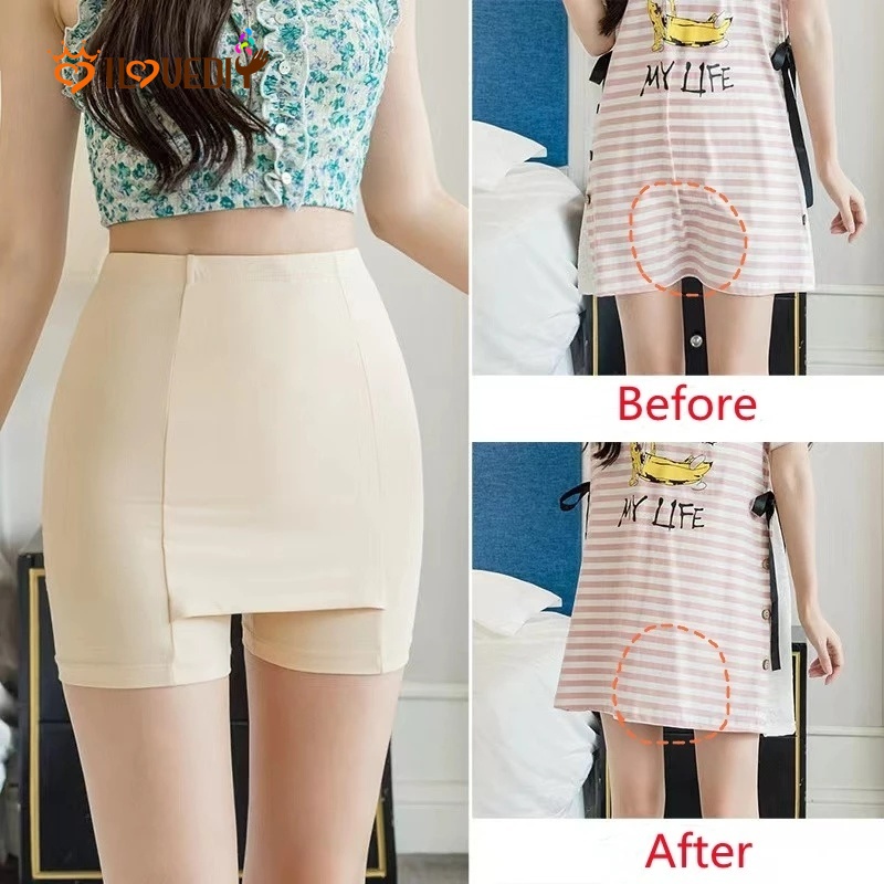 Quần Short Hai Lớp Không Đường May Lưng Cao Dáng Ôm Mềm Mại An Toàn Cho Nữ Mặc Trong Mùa Hè