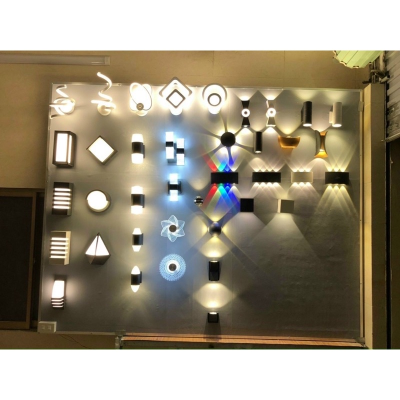 Đèn Trang Trí Hắt Tường Led 2 Đầu , Đèn Tường Chống Nước Hiện Đại Sân Vườn, Cầu Thang
