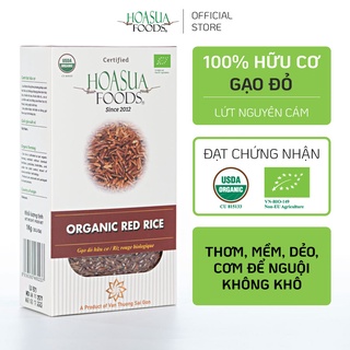 Gạo lứt đỏ hữu cơ hoa sua foods – thơm mềm xốp dinh dưỡng 1kg