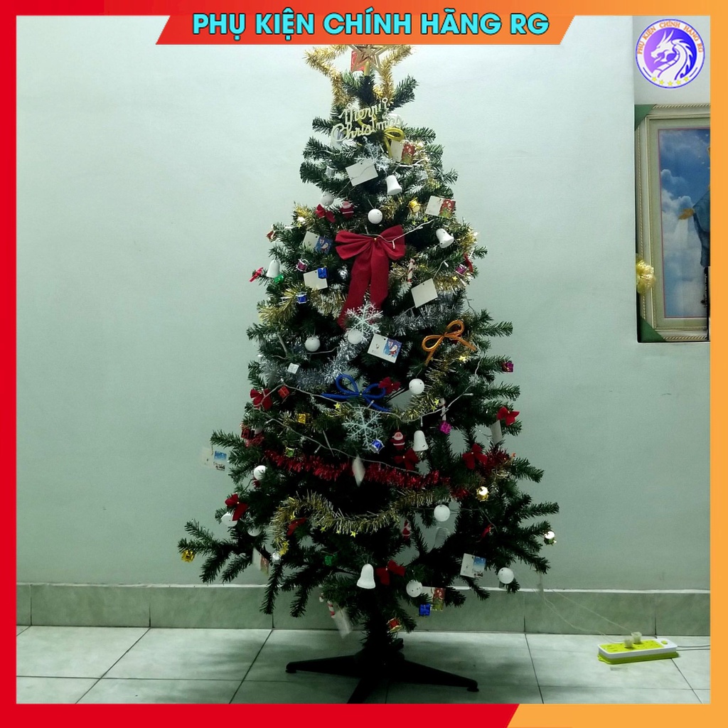 Cây thông noel 1m5 tặng kèm bộ phụ kiện trang trí giáng sinh cực đẹp