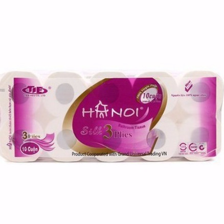 Bịch 10 Cuộn Giấy Vệ Sinh Hà Nội 3 Lớp