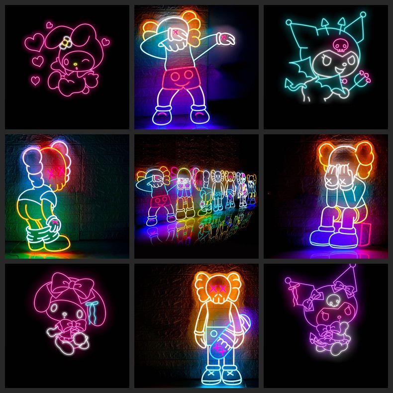 Đèn Led Neon theo yêu cầu theo tên chữ decor trang trí phòng ngủ dán tường