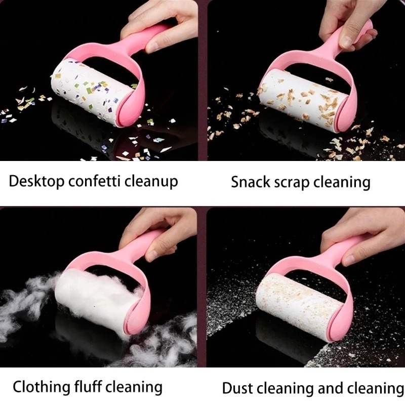 Cây Lăn Giấy Dính Loại Bỏ Xơ Vải Quần Áo Đa Năng Có Thể Tháo Rời