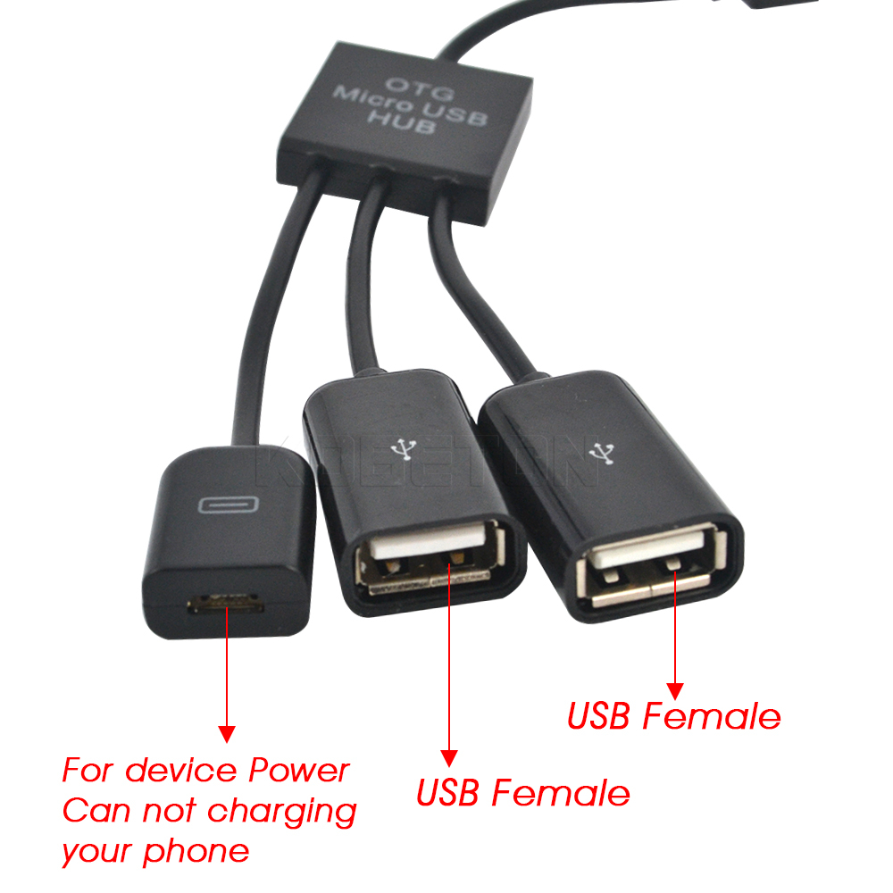 Cáp chuyển đổi Micro USB Hub OTG sang cổng cắm Micro USB cho điện thoại/laptop