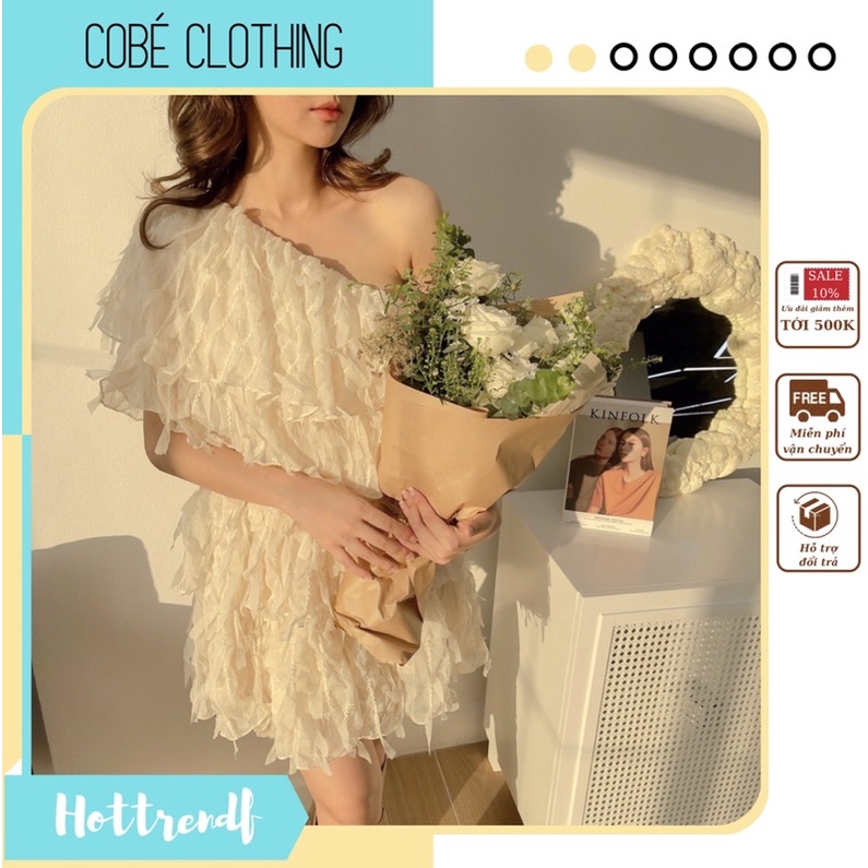 👗Đầm lệch vai tua rua👗( phải inbox trước khi đặt ) _COBÉ_