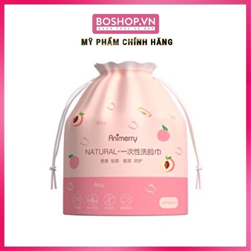 Khăn Lau Mặt Khô Dùng 1 Lần Mềm Mại Đa Năng Animerry, Khăn Tẩy Trang Cotton (40 khăn/ cuộn)