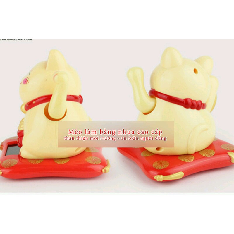 Mèo thần tài size lớn may mắn vẫy tay năng lượng mặt trời ĐV | BigBuy360 - bigbuy360.vn