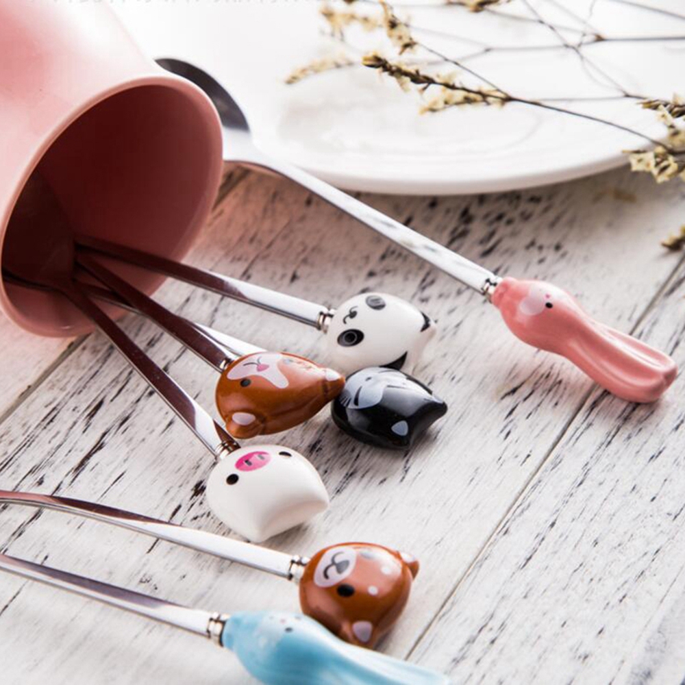 EPOCH Muỗng Cà Phê Cán Dài Tạo Hình Động Vật Dễ Thương