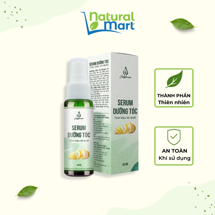 Serum bưởi dưỡng tóc 38ml JULYHOUSE ngăn ngừa gãy rụng, kích thích mọc tóc - NATURALMART