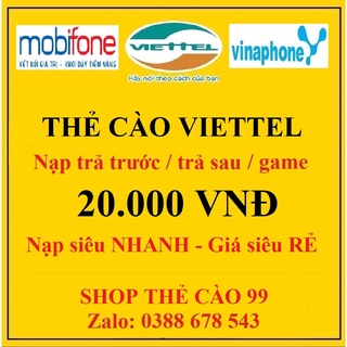 Thẻ Cào Viettel 20K