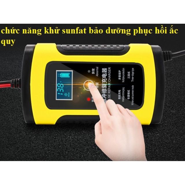 Bộ sạc bình ắc quy xe máy_ Máy acquy 12v 24v tự ngắt_ Mạch sạc ăc Foxsur 100/150ah xạc ô tô thông minh