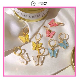 Khuyên tai nữ dáng dài hình bướm thời trang (Hàng có sẵn)