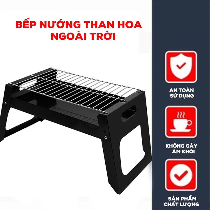 Bếp nướng than hoa BBQ không khói dễ dàng gấp gọn tiện lợi mang theo khi ra ngoài-01514