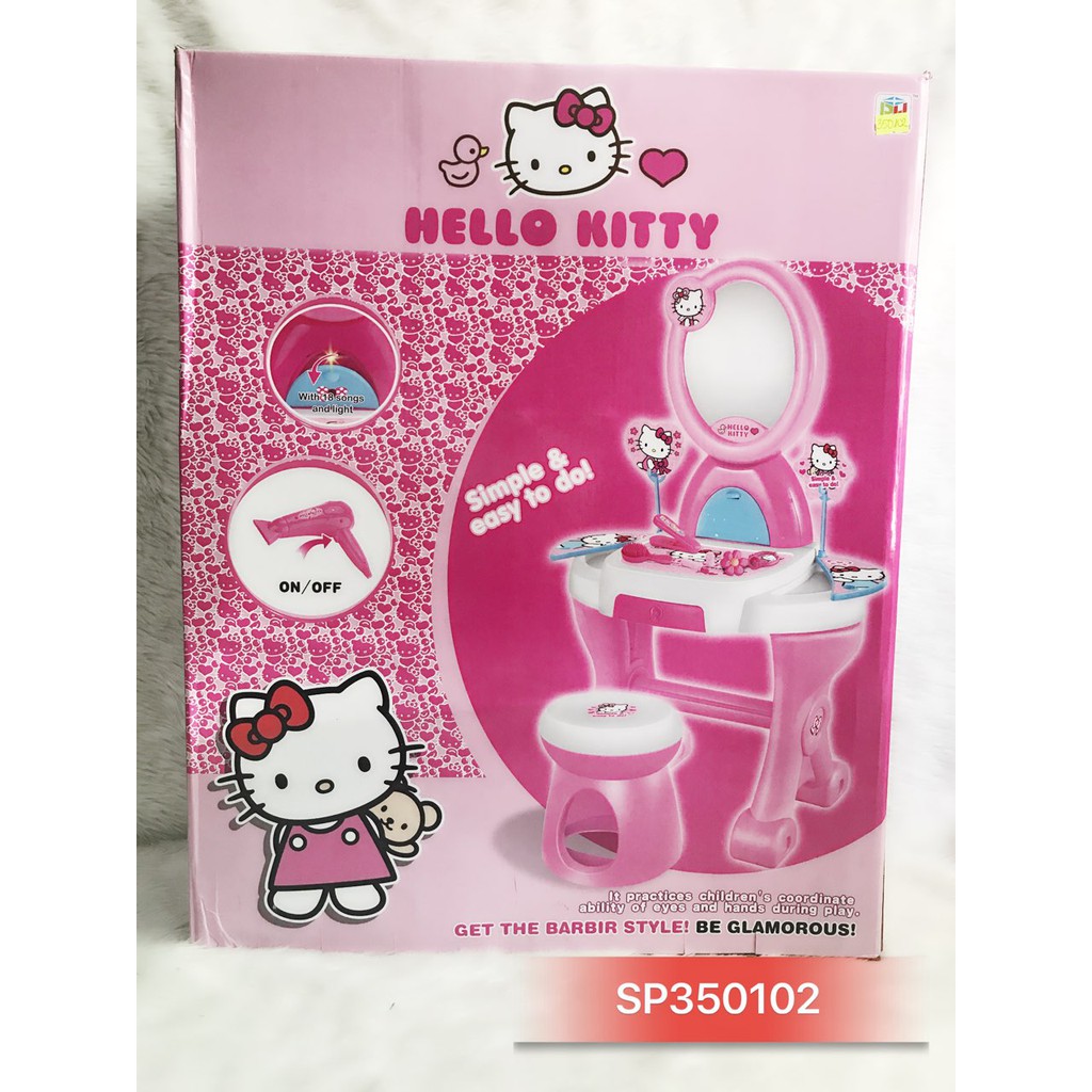 Hộp bàn trang điểm pin Hello Kitty , ghế 901-395 - SP350102