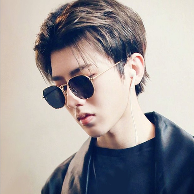 Kính mát gọng tròn bằng kim loại phong cách cổ điển thời trang cho nam và nữ