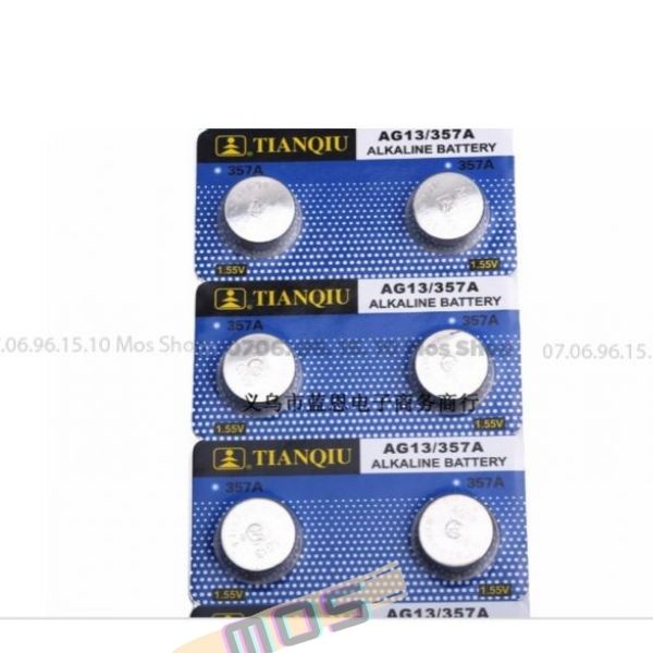[Vỉ 10 viên] Pin cúc áo AG13/357A Mos Shop