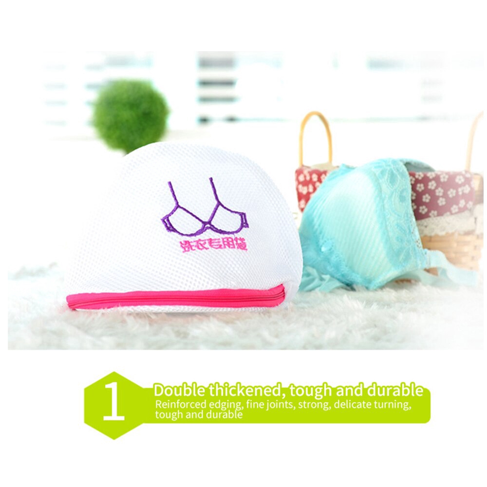 Double Layer Thickened Mesh Laundry Bag Clothes Bra Underwear Protector Wash Bag