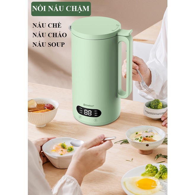 Máy làm sữa hạt mini đa năng, máy nấu sữa hạt đậu nành, nấu cháo cho bé, máy xay hạt, máy làm sinh tố, đun nước sôi