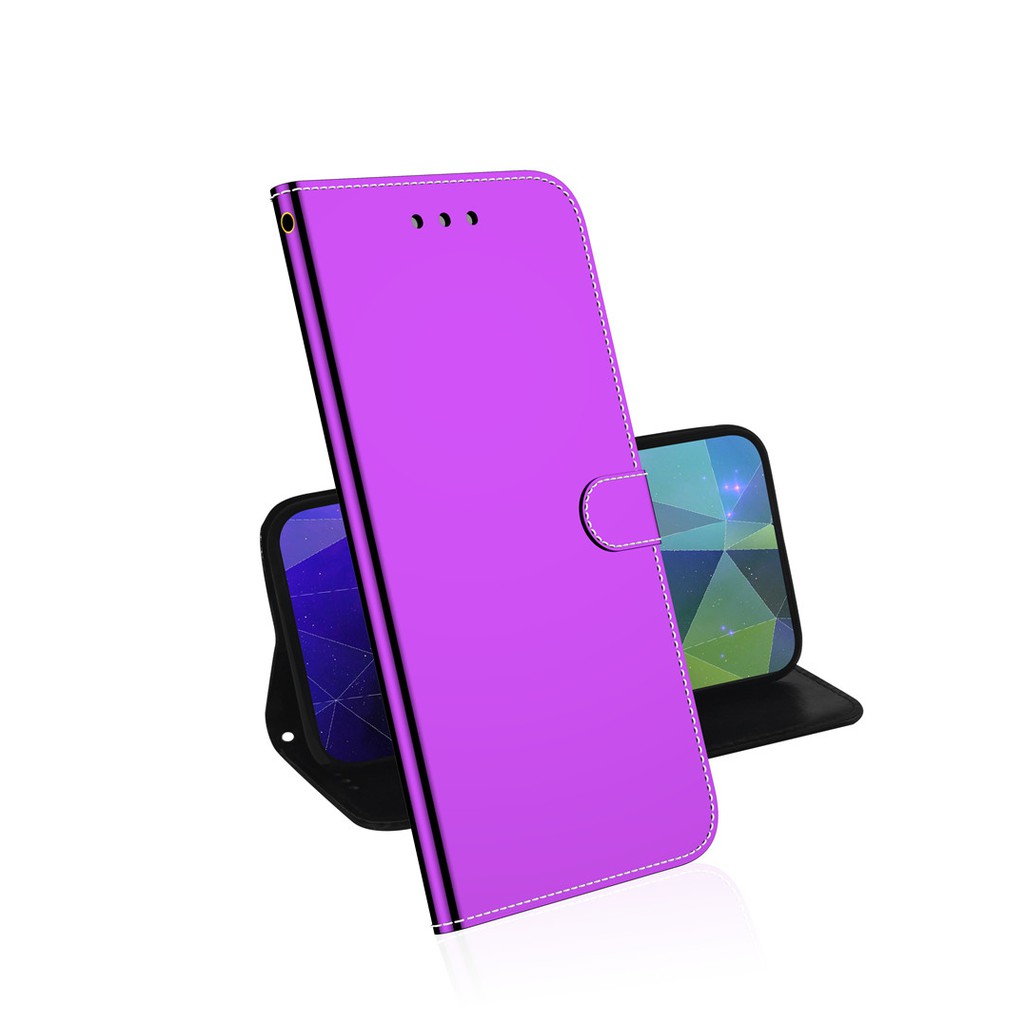 Ốp Điện Thoại Giả Da Tráng Gương Cho Iphone 12 Mini 11 Pro Max X / Xs Xr Xs Max 8 Plus 7 Plus 6 Plus 6s Plus