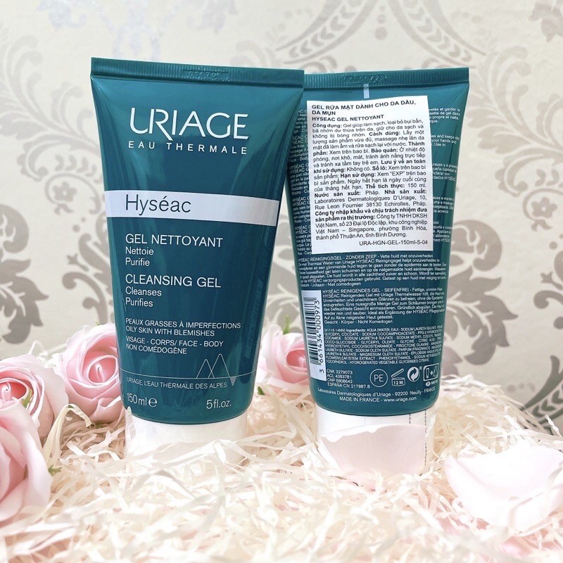 URIAGE Gel rửa mặt dành cho da dầu, da mụn & da hỗn hợp HYSEAC GEL NETTOYANT - 150ml