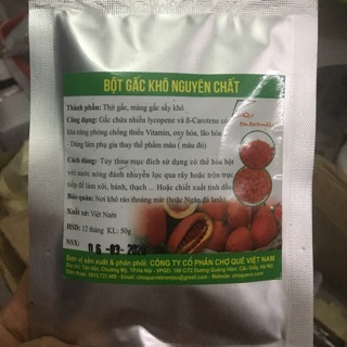 Bột gấc tạo màu đỏ cho thực phẩm gói 50g