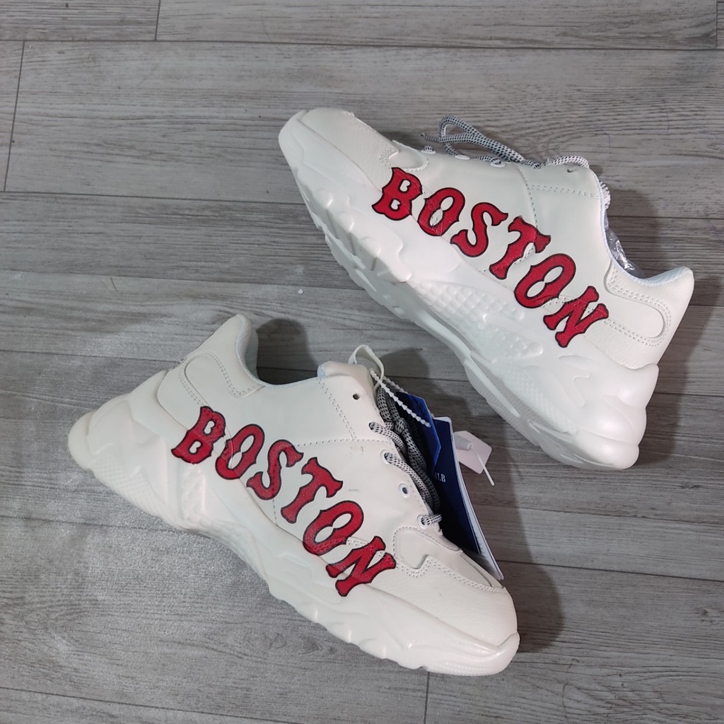 Giày thể thao sneaker nam nữ màu trắng đế cao BOSTON NY VÀ LA ( HÀNG HỘP )