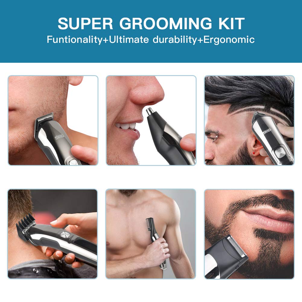 Tông đơ cắt tóc đa năng 11 trong 1 DSP 90350 Electric Hair Trimmer Men Multifunctional Salon, IPX6, Lithium-ion, 5W