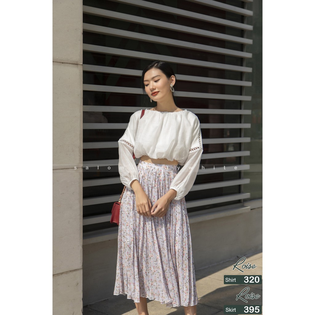 Chân váy Voan hoa dập ly_ Roise | BigBuy360 - bigbuy360.vn