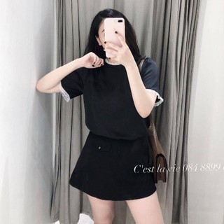 Sét áo phối viền mx chân váy
