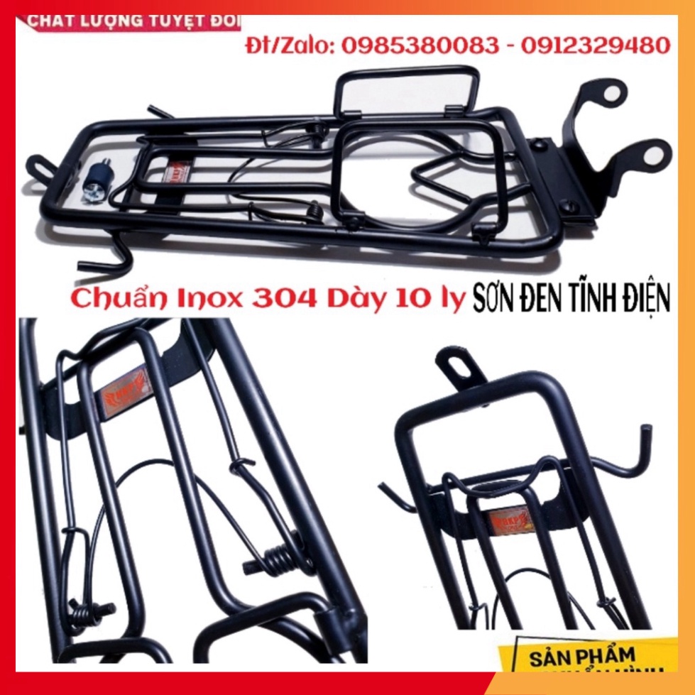 Baga Giữa EX155 Và EX155 VVA  Cao Cấp INOX Sơn Đen Tĩnh Điện Dày 10 Ly Chắc Chắn Mẫu Mới 2021 (ảnh thực