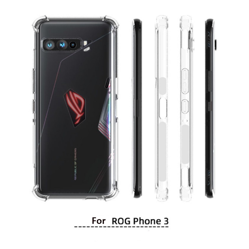 Ốp Lưng Rog Phone 3 Trong Suốt Chống Sốc 4 Góc - Nhựa Dẻo Phủ NaNo Cao Cấp