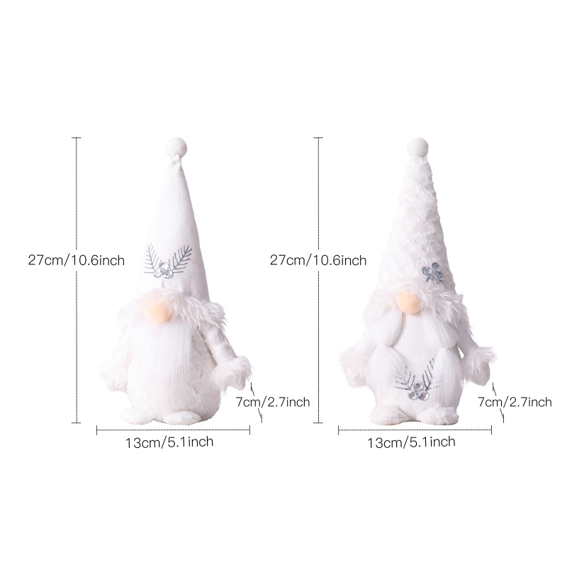 Búp Bê Yêu Tinh Đội Mũ Giáng Sinh Màu Trắng Dễ Thương Để Bàn Trang Trí Cho Nam Và Nữ