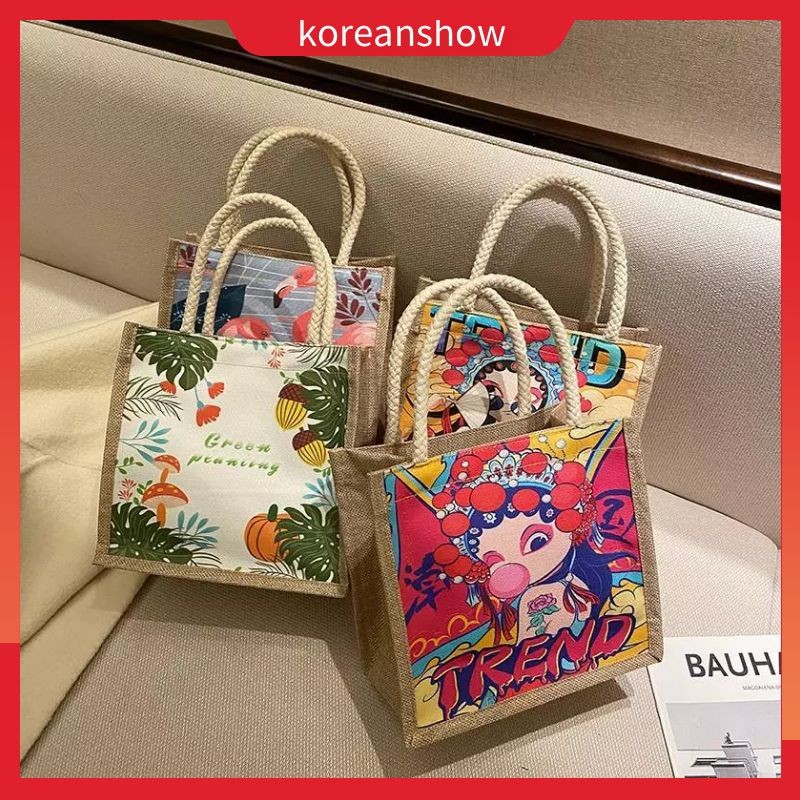 túi tote đeo chéo Túi vải Họa Tiết Hoạt Hình Dễ Thương Cho Nữ