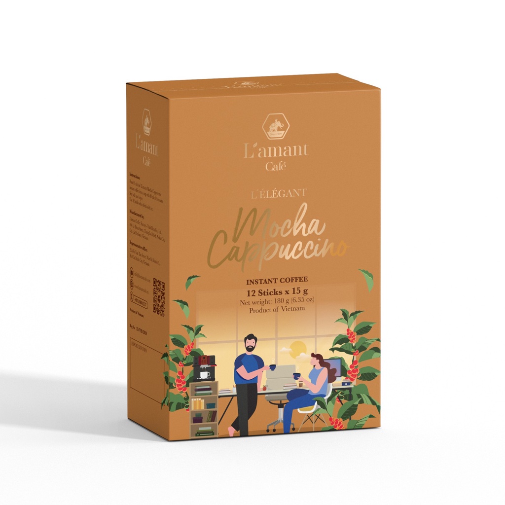 Cà phê hòa tan vị socola L’amant Mocha Cappuccino - L’amant Mocha Cappuccino Instant Coffee