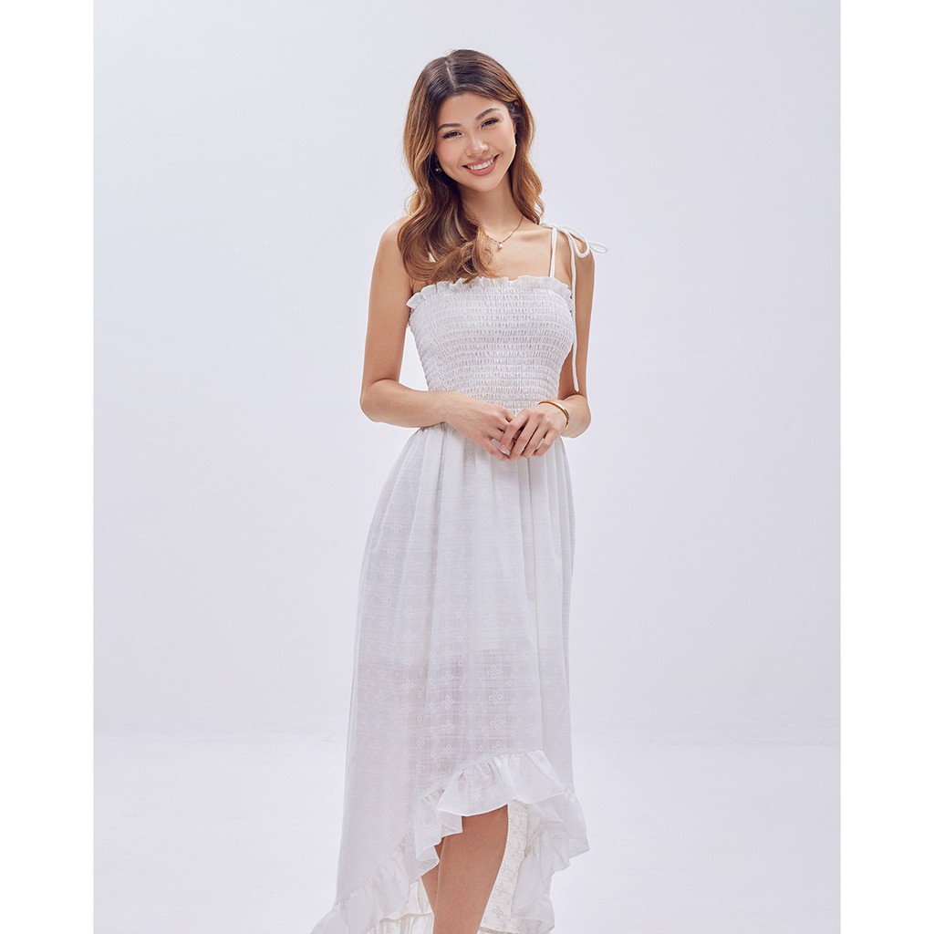 Đầm maxi SheByShj hai dây màu trắng - Mani Dress | BigBuy360 - bigbuy360.vn