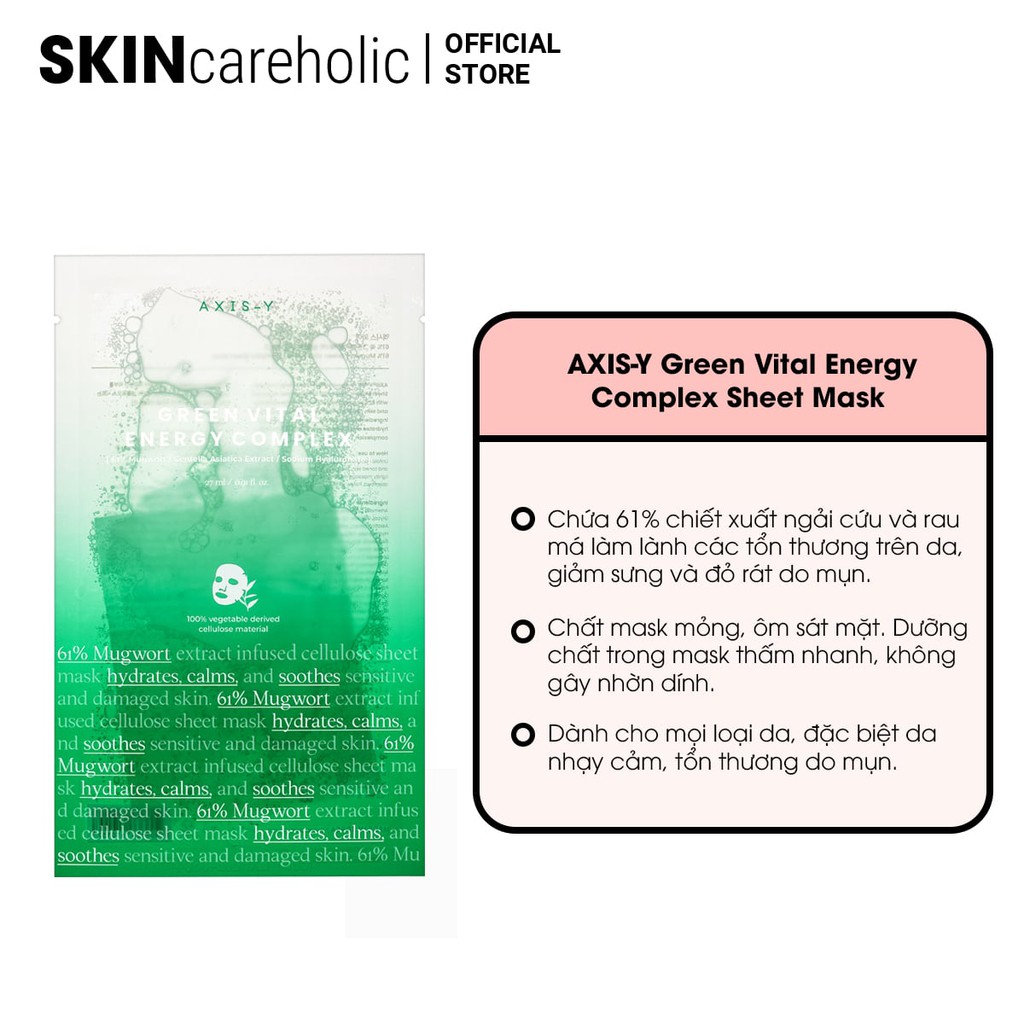 Mặt Nạ Giấy AXIS-Y Green Vital Energy Complex Sheet Mask