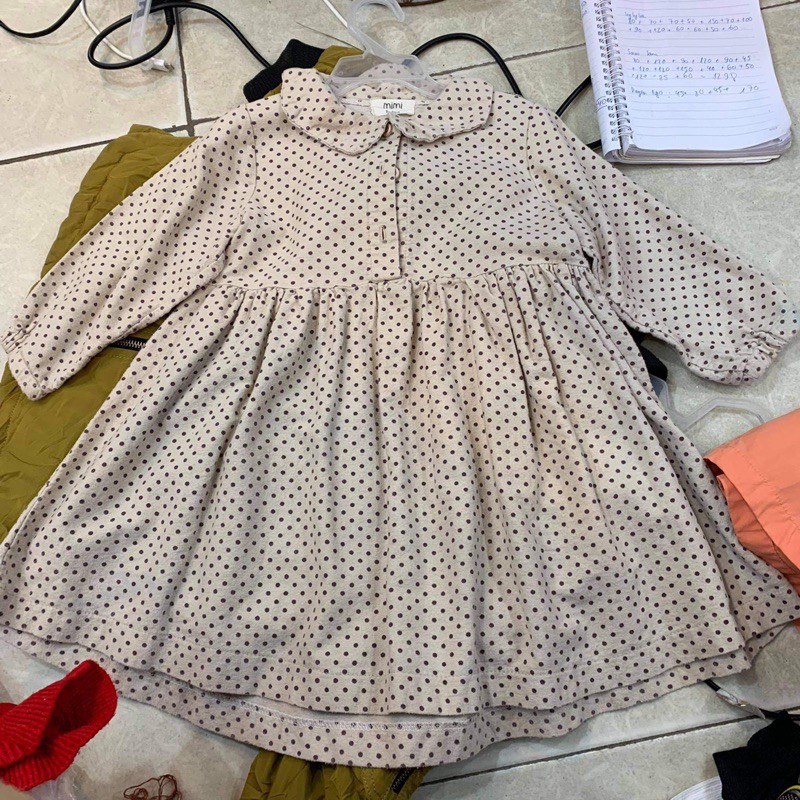 đầm baby doll chấm bi