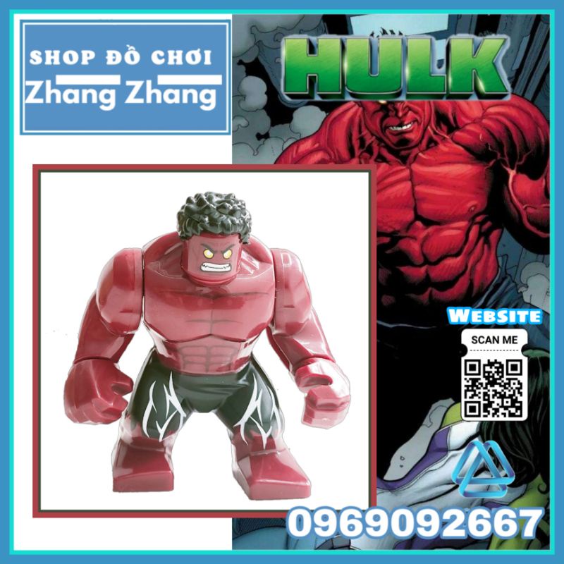 Đồ chơi Xếp hình Red Hulk Bigfigures Minifigures POGO PG857 PG8262