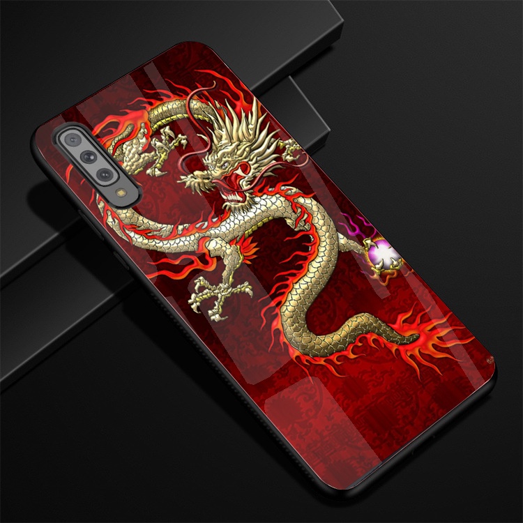 Ốp Lưng Kính SAMSUNG GALAXY A30S, A50, A50S, A70, A7 2018 Hình in 3D sáng bóng cao cấp