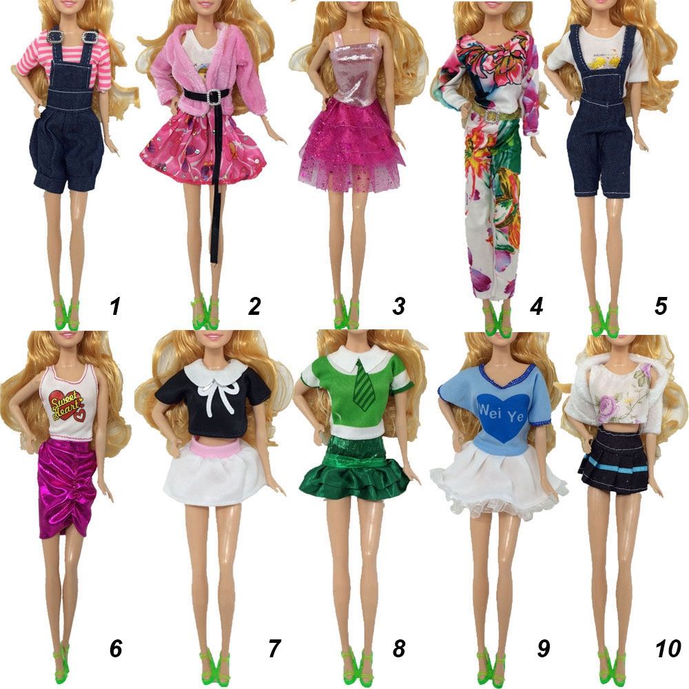 Đầm thời trang cho búp bê 30cm trang trí DIY